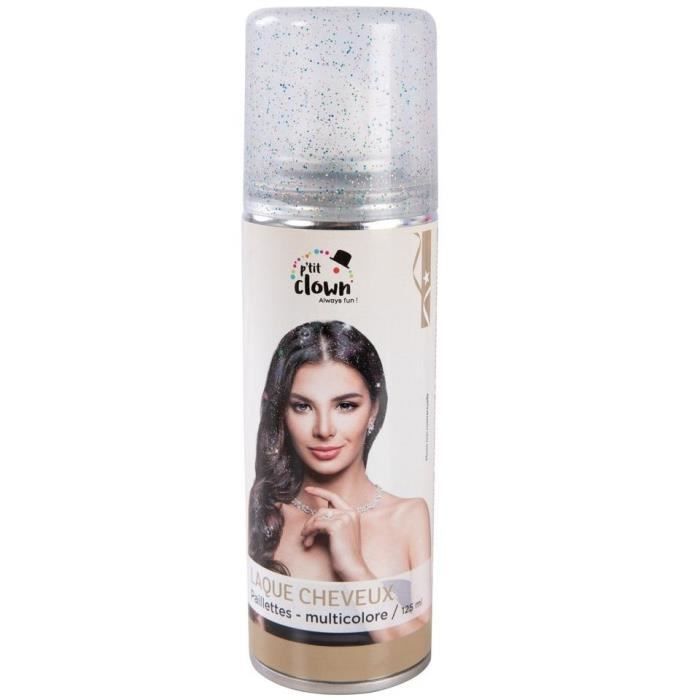 Bombe aérosol laque cheveux multicolore avec paillettes 125ml (x1) REF — free download