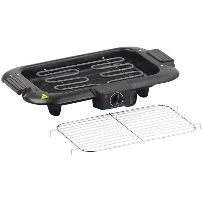 Stagecaptain EBBQ-2000 Barbecue Électrique 3-en-1 Puissant 2000W - Grill, Plancha Et Table, Intérieur/Extérieur Sans Fumée