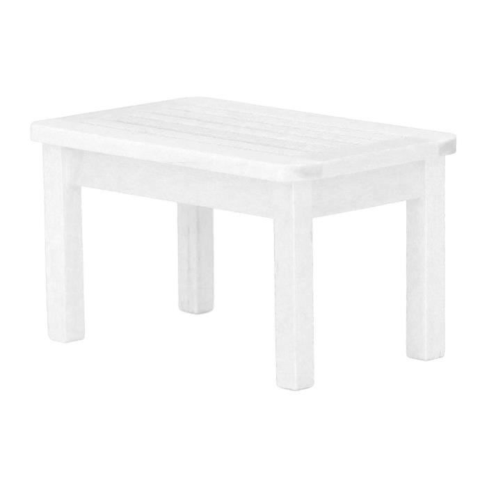 Banc Miniature En Bois Blanc à Monter – 13x8x7 Cm – Pour Maison De Poupée, Figurines Et Maquettes