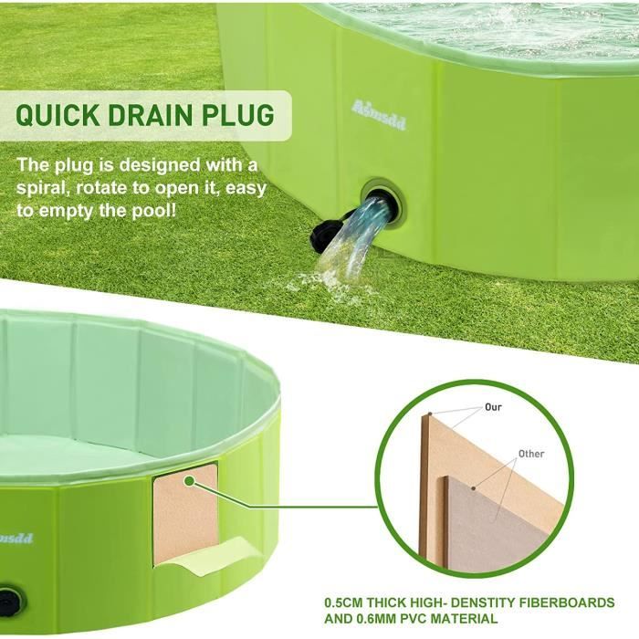 Piscine Pliable Pour Chien,Pataugeoire Portable Pour Animaux Domestiques,Piscine Pour Enfants,Piscine Antidérapante En Pvc Pour - Jeux - Jouets
