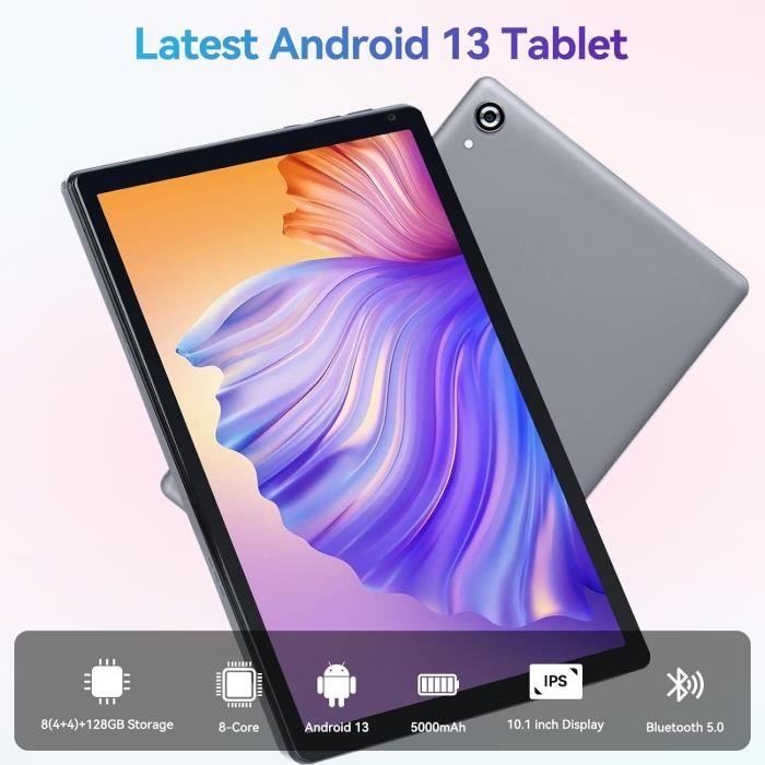 Tablette Android 13 De 10 Pouces 8-Core, 8 Go + 128 Go (Tf 1 To) 5