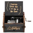 Boîte mécanique à musique à manivelle en bois Cadeau musical pour anniversaire-fête Décor pour chambre(Harry Potter) HB057-2