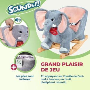 JOUET À BASCULE Eléphant à bascule, animal avec ceinture de sécuri JOUET À BASCULE Eléphant à bascule, animal avec ceinture de sécuri