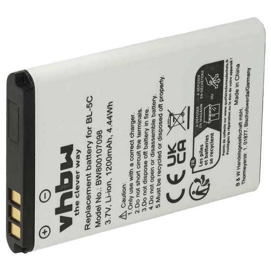 Batterie CellePhone Li-ion 1100mAh Pour Wiko F200 - Remplacement B2860 - 76.5x44x4.5mm