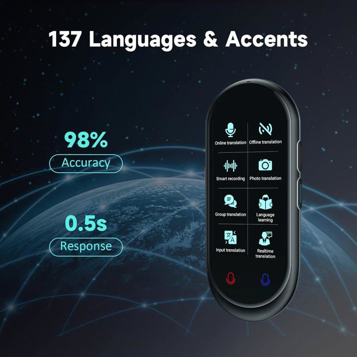 Traducteur Instantané Zvn Zojne – Écouteurs De Traduction En Temps Réel Pour Voyager, étudier Et Communiquer Sans Frontières