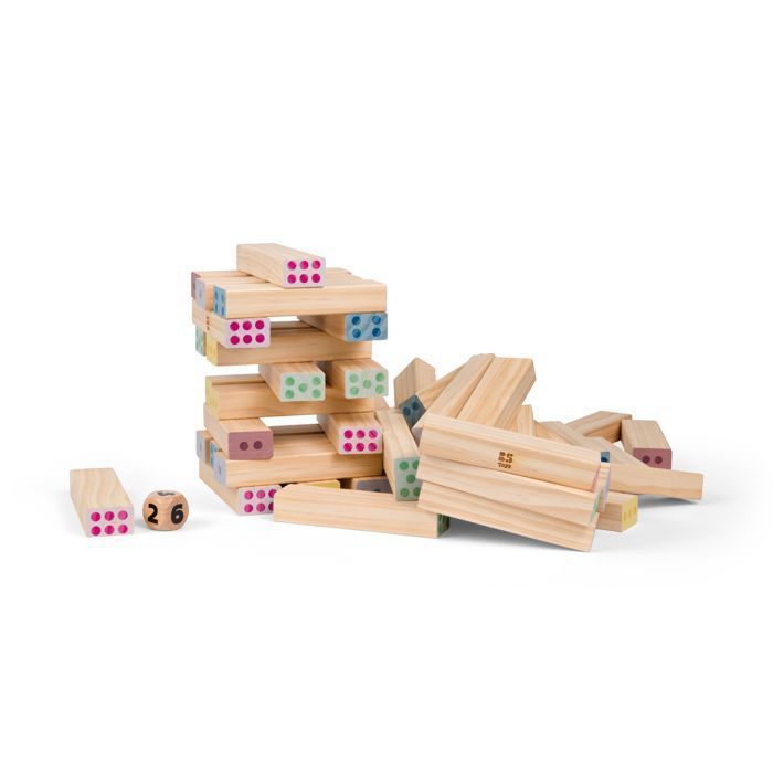 Tour géante enfant - blocs de construction en bois - 48 blocs - dès 5 ...