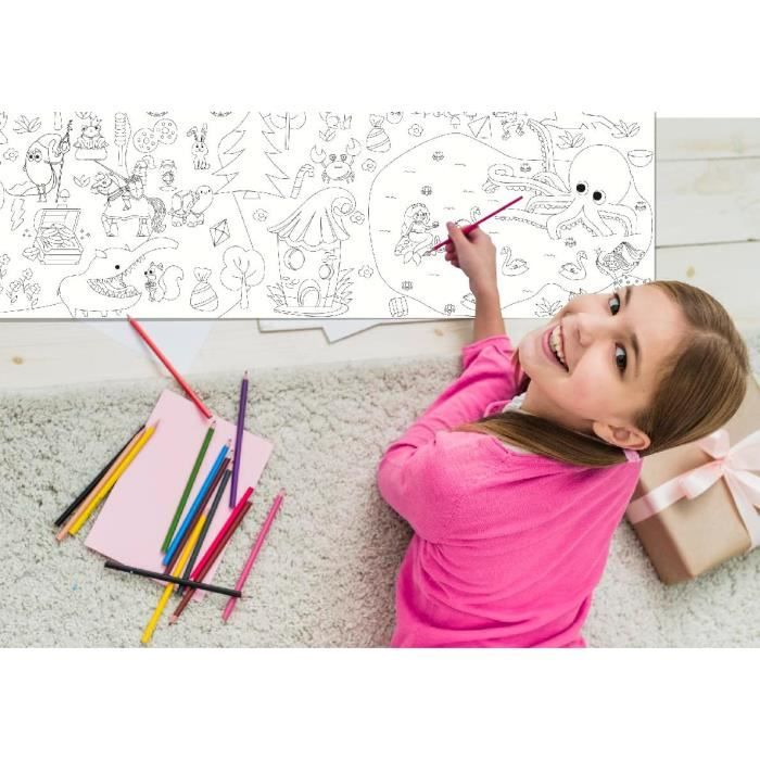 Poster Géant à Colorier Avec Inscription « I AM » Et Motivation