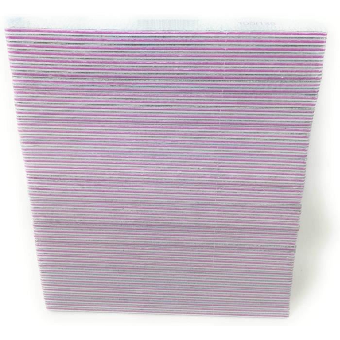 TEMPO DI SALDI 50 Halbmondfeilen Set – Beidseitig Körnung 100/180, Ca. 17,8 Cm Lang, Für Nagelformung Und Rekonstruktion