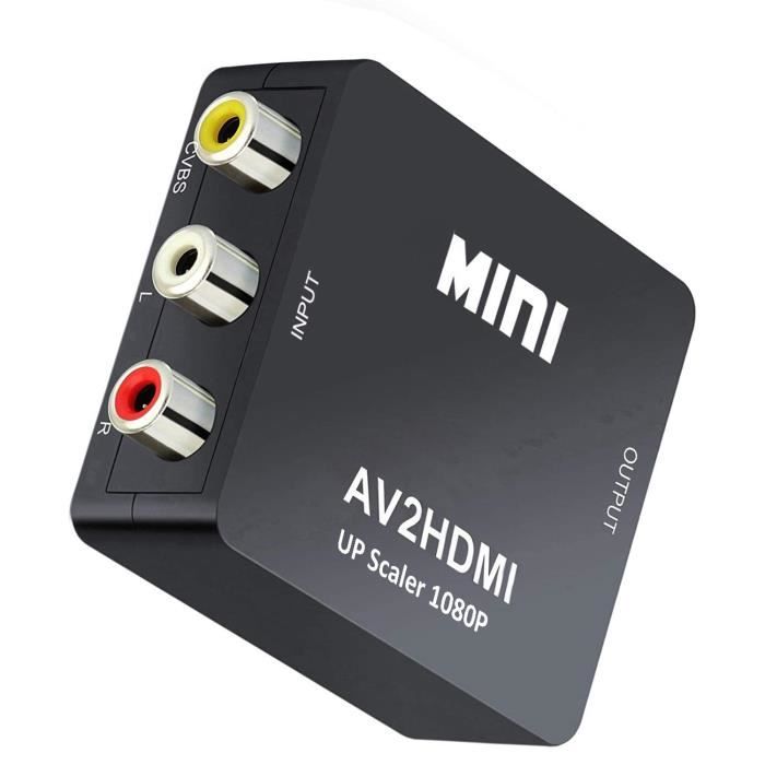 Adaptateur RCA vers HDMI, Zamus Mini AV RCA CVBS vers HDMI