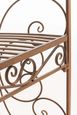 Banc de jardin avec arche à rosiers en metal marron vieilli style vintage-3