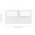 1118Luxe® Chic Paroi latérale de belvédère avec fenêtres Professionnel Pour Tonnelle de Jardin Tente de reception Belvédère 4x2 m Bl-3