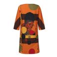 Mini-robe décontractée à manches longues et à manches longues à imprimé africain   LIX201208621ORS-3