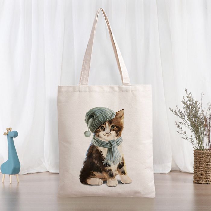 Sac Fourre-Tout En Toile Sphynx Chat - Sac De Courses Réutilisable Épaule Épicerie Shopping Tendance