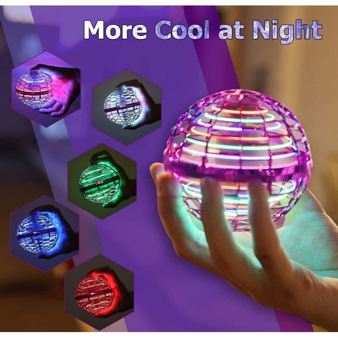 2 Pieces Flying Ball Mini Drone Flying Boomerang Avec LED Brillant 2 Pieces Flying Ball Mini Drone Flying Boomerang Avec LED Brillant
