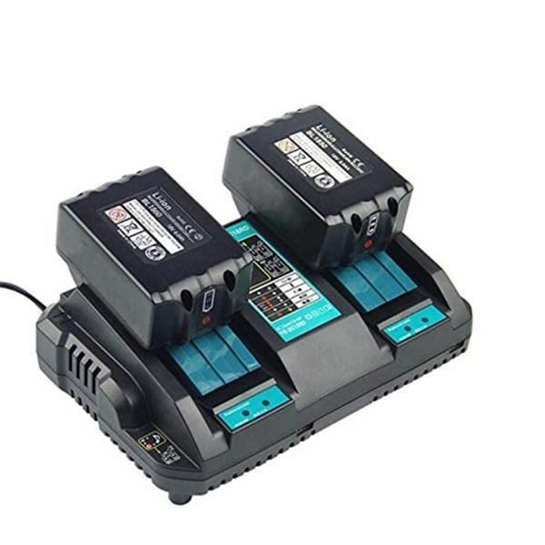 Makita Chargeur rapide double pour 2 batteries pour Makita DC18RD 14.4 V -  18 V DC18RA DC18RC pour Makita 2 Batteries - Cdiscount Bricolage