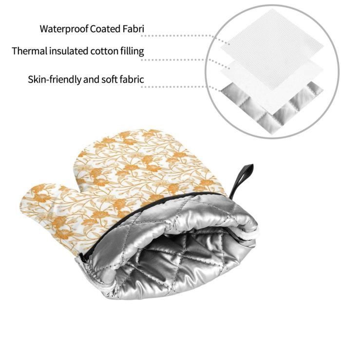 Lot De 4 Gants De Cuisine Et Maniques Anti-chaleur - Protection Et Style Pour Cuisiner En Toute Sécurité !
