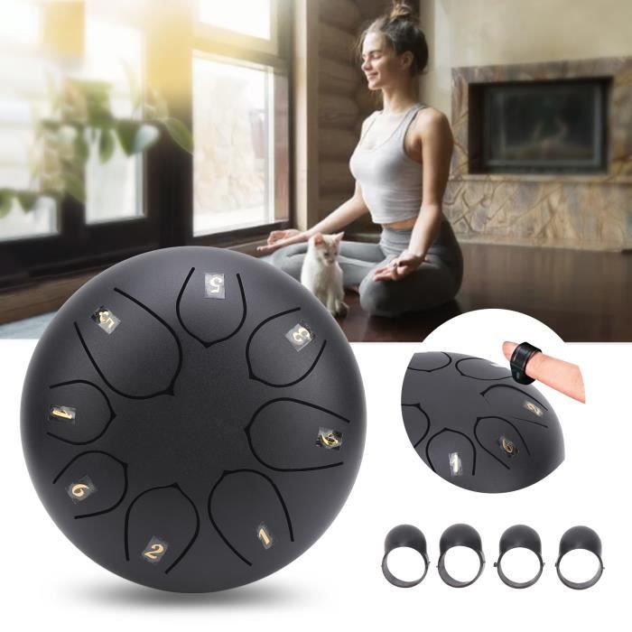 Tambour à Langue En Acier Btuty - 8 Tons, 14 Cm, Idéal Pour Initiation Musicale Enfants - 1