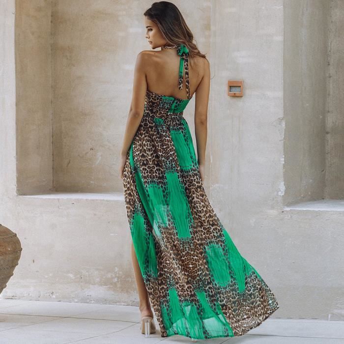 Robe longue fendu sur online le coté
