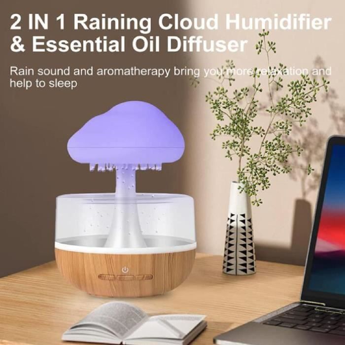 Humidificateur de nuage de pluie, diffuseur d'huiles essentielles