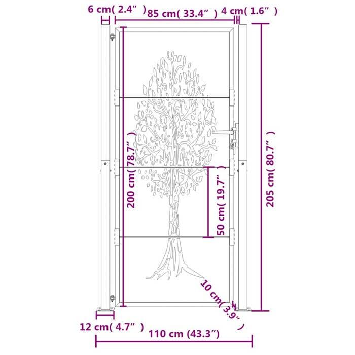 Portail De Jardin Anthracite 300 X 150 Cm Acier | Leroy Merlin