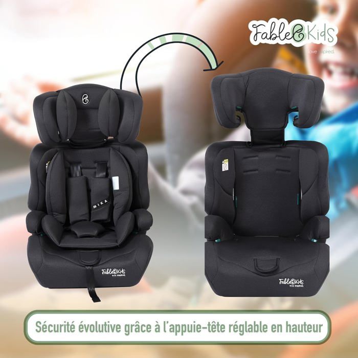FableKids Siège auto pour enfant MIKA ECE Ceinture de sécurité 3 points, réglable en FableKids Siège auto pour enfant MIKA ECE Ceinture de sécurité 3 points, réglable en