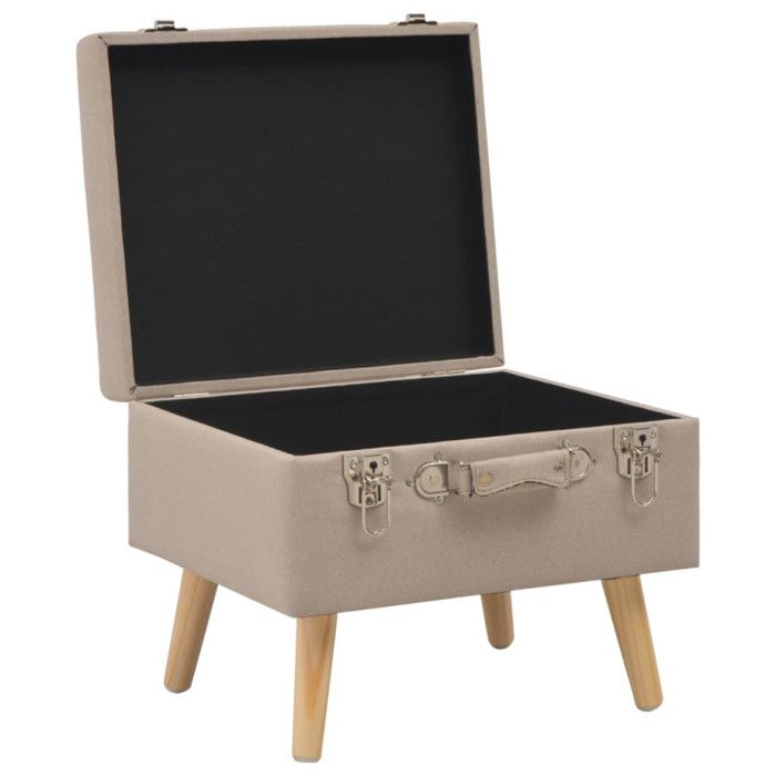 vidaXL Pouf de rangement Cuir synthétique Noir pas cher