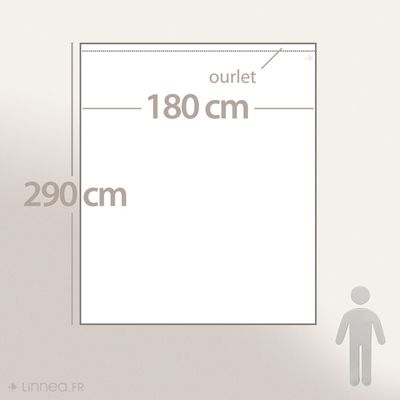 Drap Plat 180x290 Cm Satin Coton Voyage Beige Lin - Linge De Lit Haut De Gamme Imprimé Exotique Fabriqué En France