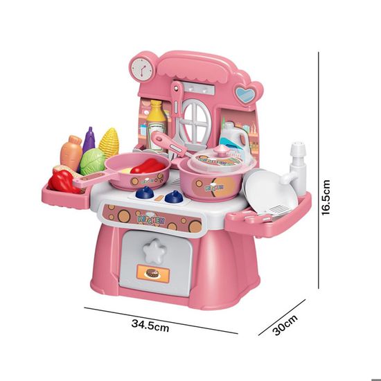 Ulikey Cuisine Jouet 50 Accessoires – Four, Lave-vaisselle, Sons Et Lumières – Pour Enfants 2-6 Ans, Dimensions 34,5 X 16 X 41,8 Cm
