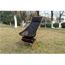 10T Quickfold Plus Chaise de camping pliant l/éger et stable avec repose-pied Noir//Beige