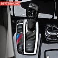 Autocollants de changement de vitesse en fibre de carbone, pour BMW F10 F07 F25 F26, bâche de voitur -Red M style RHD-0