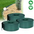 NAIZY 40m flexible - Bordure de pelouse jardin en plastique PP - Protection UV résistante aux intempéries, Vert-0