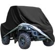 210D Housse de Protection pour ATV Moto Quad Extérieure Imperméable Anti UV Lourd Bâche Vélo Electrique 210 * 120 * 115cm-0