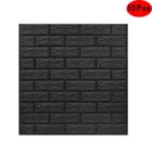 10pcs 3d Stickers Muraux Brique,ANNEFLY PE Non-Toxique Mousse Odeur Auto-Adhésif Mural DIY Autocollant Panneau,Gris-Noir (70x77cm)