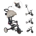 Tricycle évolutif EXPLORER 4 EN 1 PLIABLE - GLOBBER - Taupe - Draisienne - de 10 mois à 5 ans - Montage sans outils