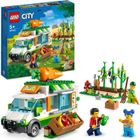 LEGO® City 60345 Le Camion de Marché des Fermiers, Jouet de la Ferme, Food Truck, Stand