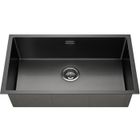 LONHEO MAX Évier 1 Bac 74x44x20CM Évier à Encastrer en Acier Inoxydable Évier Cuisine Gris-noir avec Système de Drainage