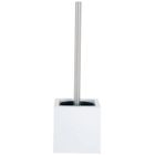MSV Brosse Wc avec support MDF & Acier Inox Blanc