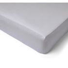 SALOME PRESTIGE Drap housse Percale de Coton 80 Fils pour lit king size - 180x200 - Bonnet de 50cm - gris clair