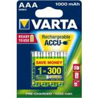 VARTA Piles Rechargeables AAA LR03 1000 mAh X4