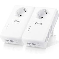 Zyxel Kit CPL Filaire 1800 Mbps avec 2 Ports Gigabit Ethernet, avec prise filtrée Pack de 2 [PLA5456]