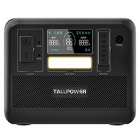 Centrale Électrique Portable TALLPOWER V2000 - Générateur Solaire LiFePo4 1536 Wh - Sortie CA 2000 W - Charge Rapide 1,5 Heures