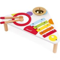 Table Musicale Confetti - JANOD - Dès 12 Mois - Mixte - 11x11x5cm - Bébé - Multicolore - Intérieur - Rouge