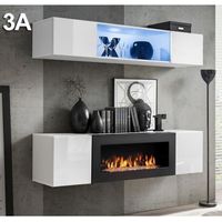Combinaison de meubles Krista 3A blanc - Krista - H150CC - Erica lumbre - Contemporain - Design