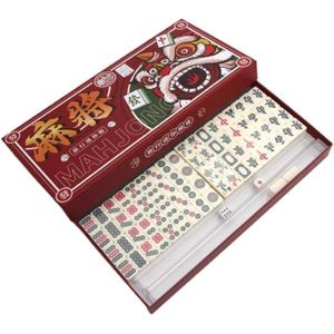 JEU SOCIÉTÉ - PLATEAU Mini Jeu De Mahjong Traditionnel Chinois Portable 