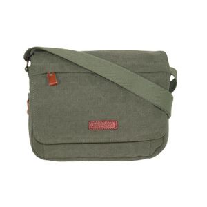 Katana petit sac besace toile garni cuir r/éf 6514 kaki