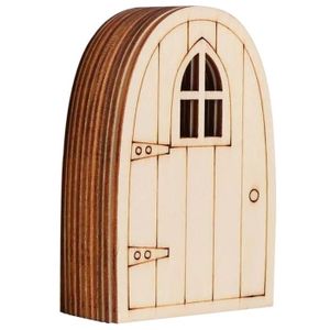 OBJET DÉCORATIF Wooden Fariy porte elfe miniature porte en bois d'