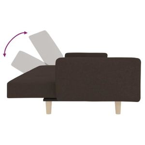 CANAPE CONVERTIBLE Mothinessto-Canapé-lit à 2 places avec deux oreill