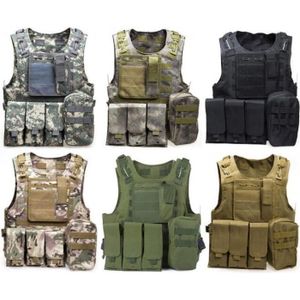 OAREA Équipement Militaire Airsoft Gilet Tactique Chasse Gilet pour Wargame  CS Formation Paintball Airsoft Combat Veste De Protection