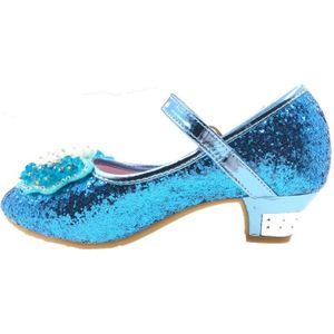 Chaussures Cérémonie Mariage Bébé MIASHUI Chaussures De Fête Pour Filles Nœud Papillon Paillettes Chaussures De Princesse Talons Bas Mary Jane Sandales, Argent, 18-24 Mois Semelle TPR Antidérapante