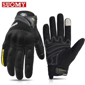 GANTS - SOUS-GANTS gants de Moto pour hommes et femmes,en maille,respirant,pour écran tactile,pour Motocross,cyclisme,pour - Black[F8691]